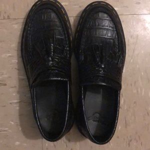 Dr Martens Adrian croc tassel loafers